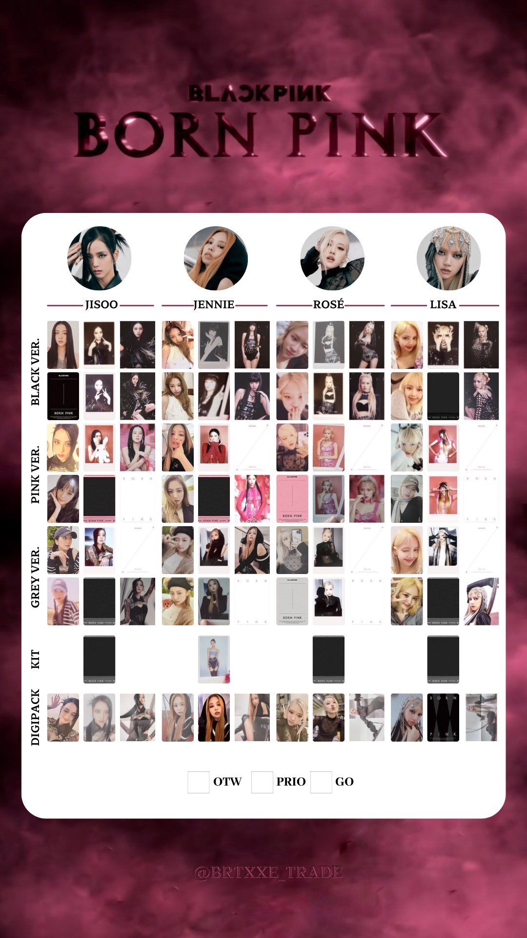 BLACKPINK PHOTOCARD, Set of 16