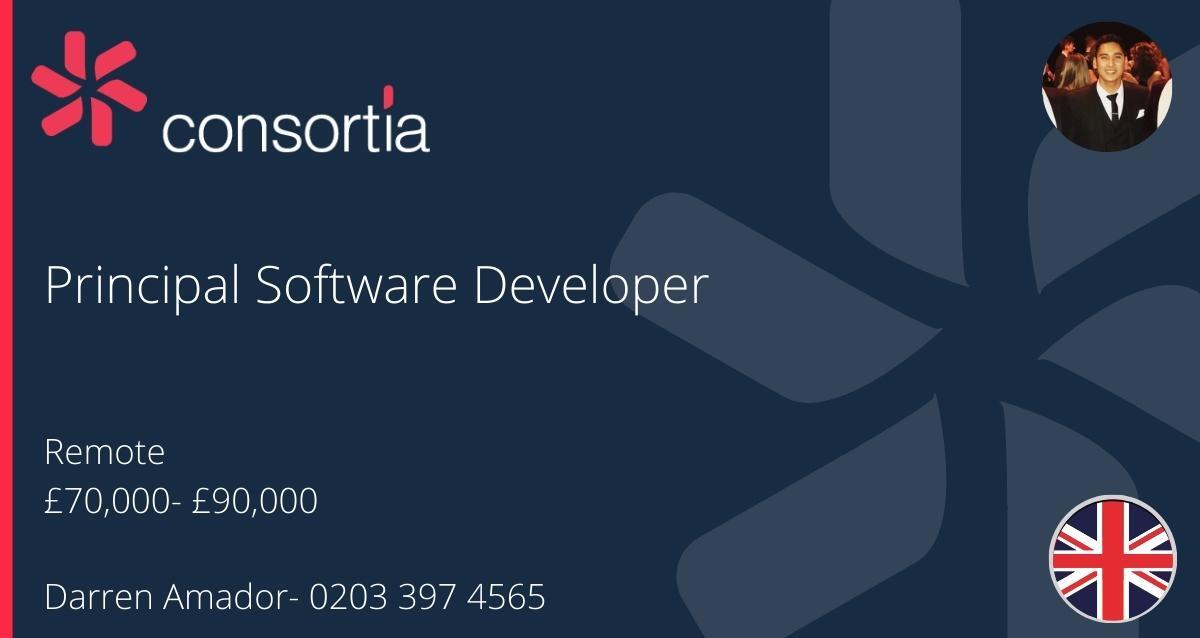 Consortia's tweet image. Are you a Principal Software Developer looking to make a difference, help others and further develop your career?
If you are interested and would like to find out more, please apply or contact Darren Amador directly.
#softwaredeveloperjob #developerjobs #hiringnow #techjobs