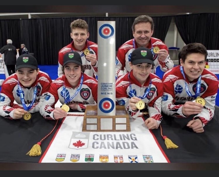 🥌SPECIAL PRESENTATION🥌Tonight at 6:30pm a Banner and Trophy Presentation at the WCC.
Please come out and support our Canadian Junior Champions:
S: Landon Rooney
V: Nathan Steele
2: Jacob Jones
L: Austin Snyder
Alt: Scott Mitchell
Coach: Colin Mitchell