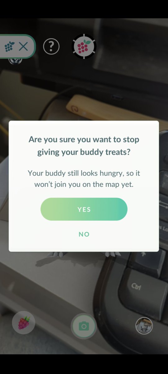 tiny_tear's tweet photo. Anyone else having issues where Mega Aggron isn't accepting berries? @NianticHelp @PokemonGoApp #PokemonGO #pokemonbugs #niantic https://t.co/jmvVJewHxW