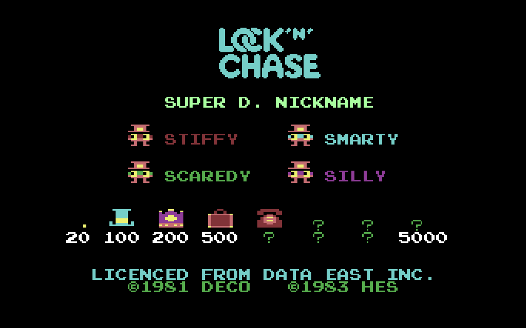 64th_Dimension's tweet photo. Lock 'n' Chase (1983)

#C64 #Commodore64 #pixelart #DataEast https://t.co/ruqMrTGg8M