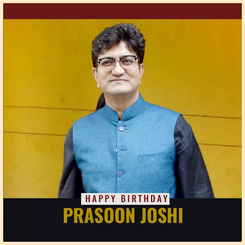 Happy Birthday to prasoon Joshi. Have a amazing year with more success
HappyBirthday PrasoonJoshi 