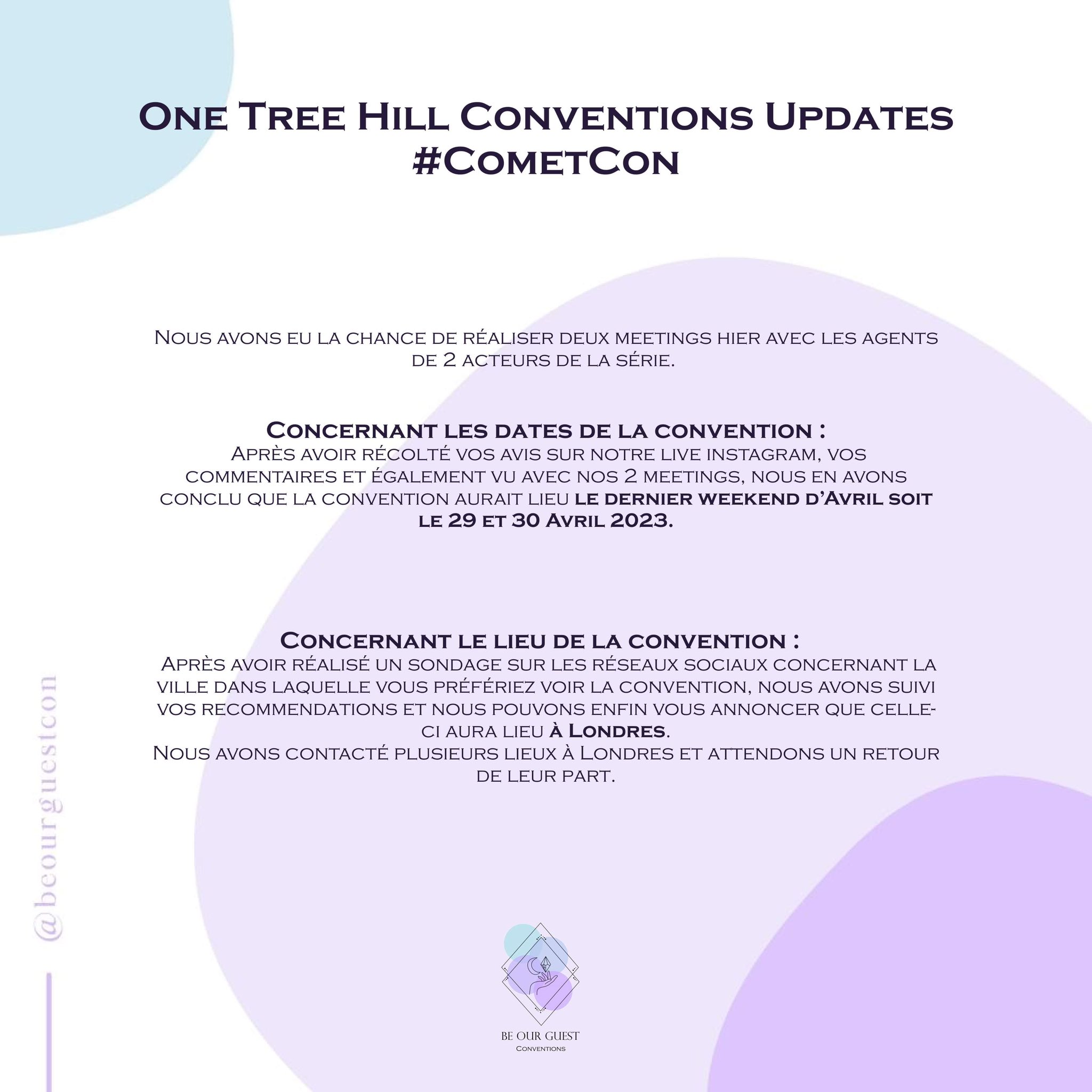One Tree Hill Convention France (OTHconFrance) / Twitter