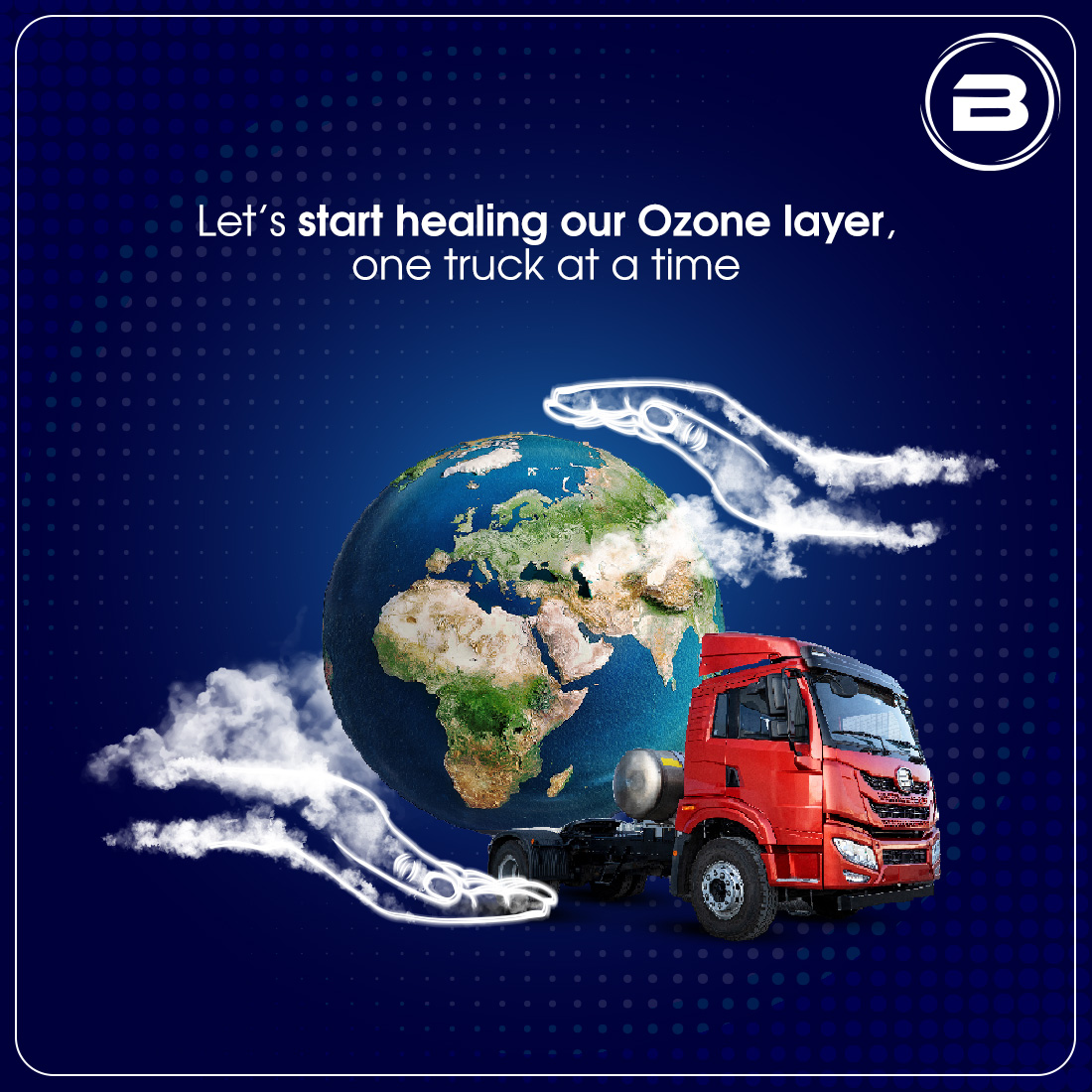 BlueEnergyMotor's tweet photo. The Ozone Layer protects all of us from harmful ultraviolet radiation coming from the sun. We need to work together to save the Ozone Layer; it’s time to go green, stamp the carbon and stitch the ozone layer back together!
#LetsPledgeBlue #GreenTruckingPioneering #WorldOzoneDay https://t.co/0CBLduGsfQ