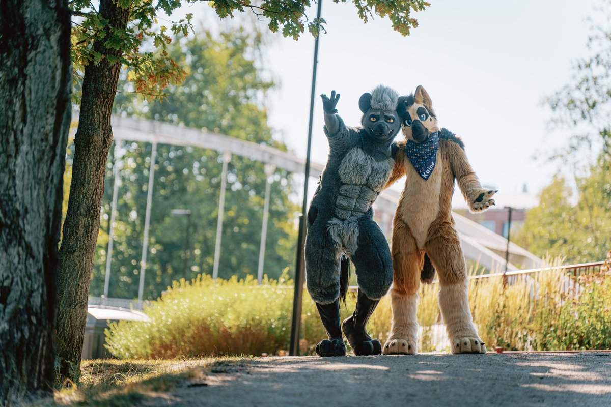 Sunny day at the park with <a href="/KaineShepherd/">Kaine</a> ! Photo by the incredible <a href="/SyndraFox/">Syndra</a> #FursuitFriday