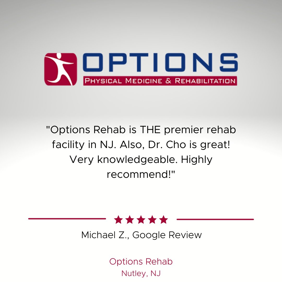 OptionsRehab's tweet photo. Thank you for your 5-Star review! If you are in need of a chiropractor or physical therapist, please call our office at 973-542-2022 to schedule a complimentary screening! Options Rehab
Nutley, NJ  
#ChiropractorNJ #PhysicalTherapistNJ #NorthJerseyChiropractor https://t.co/TS1M6QEgbJ