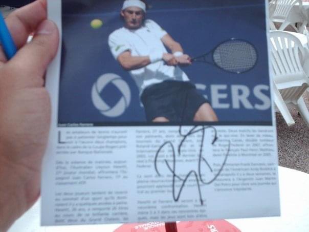 Farewell to the GOAT <a href="/rogerfederer/">Roger Federer</a>. My greatest memory is getting his autograph at the ATP Masters 1000 Montreal in 2007. I felt so nervous that I asked him to sign his name on <a href="/juankiferri/">juan carlos</a> photo! Roger laughed and said, “That’s not me!” 😂 #rogerfederer #federer #rforever