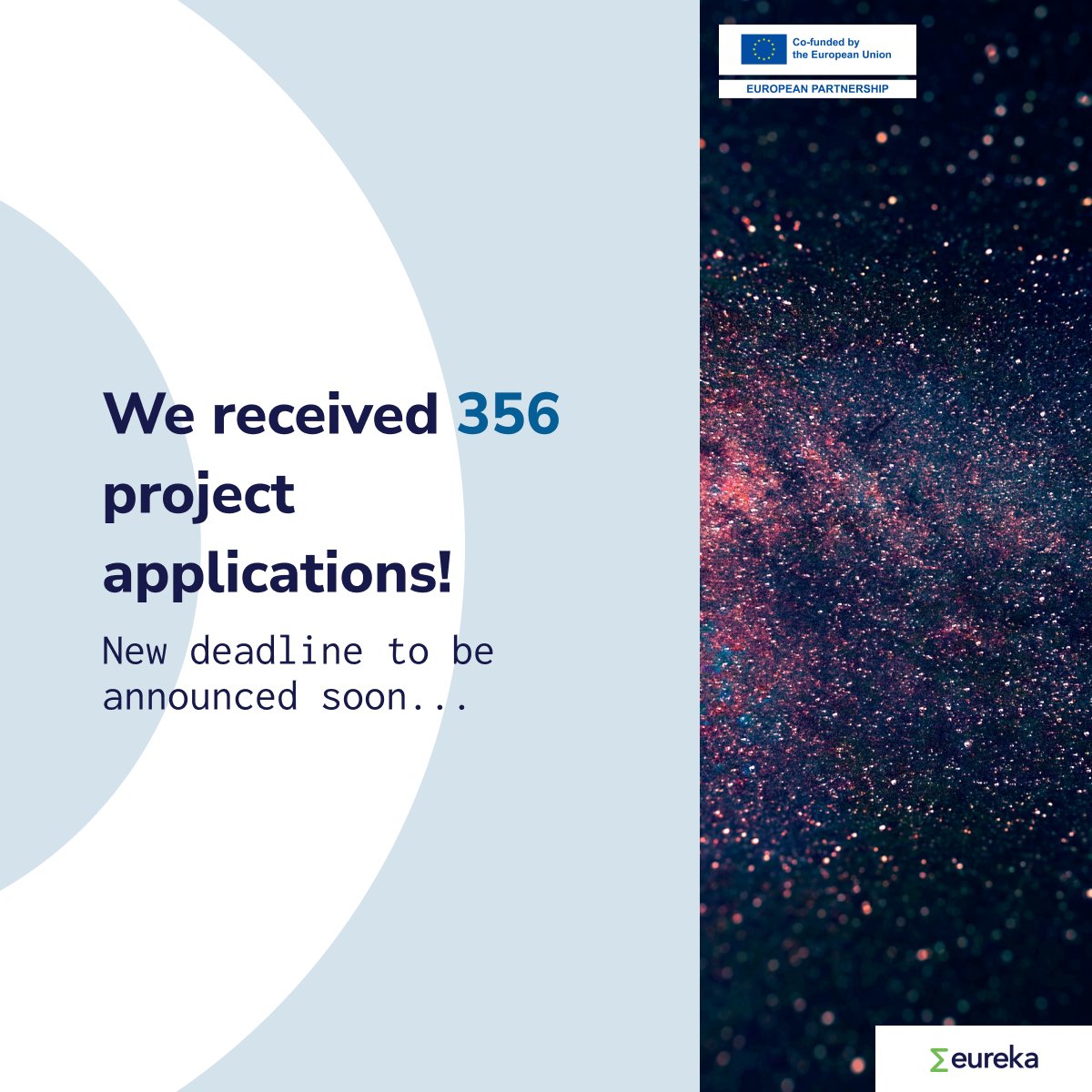 EUREKA_NETWORK's tweet photo. The EU Partnership on Innovative SMEs/Eurostars deadline has passed - we received 356 applications! Thank you for applying! Our team is eager to start looking at your wonderful projects and we wish you good luck in the evaluation process ⭐️🌟✨
@EU_EISMEA  @EUScienceInnov  @EUeic https://t.co/WKG70d26sx