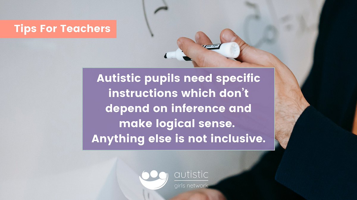 Small adjustments make a big difference. 
There's no reason for changes like these not to be put in place, and to become part of usual practice. They benefit autistic pupils and ALL pupils. 
#SENDEducation #QualityFirstTeaching #AutismUnderstanding #NationalTeachingAssistantsDay