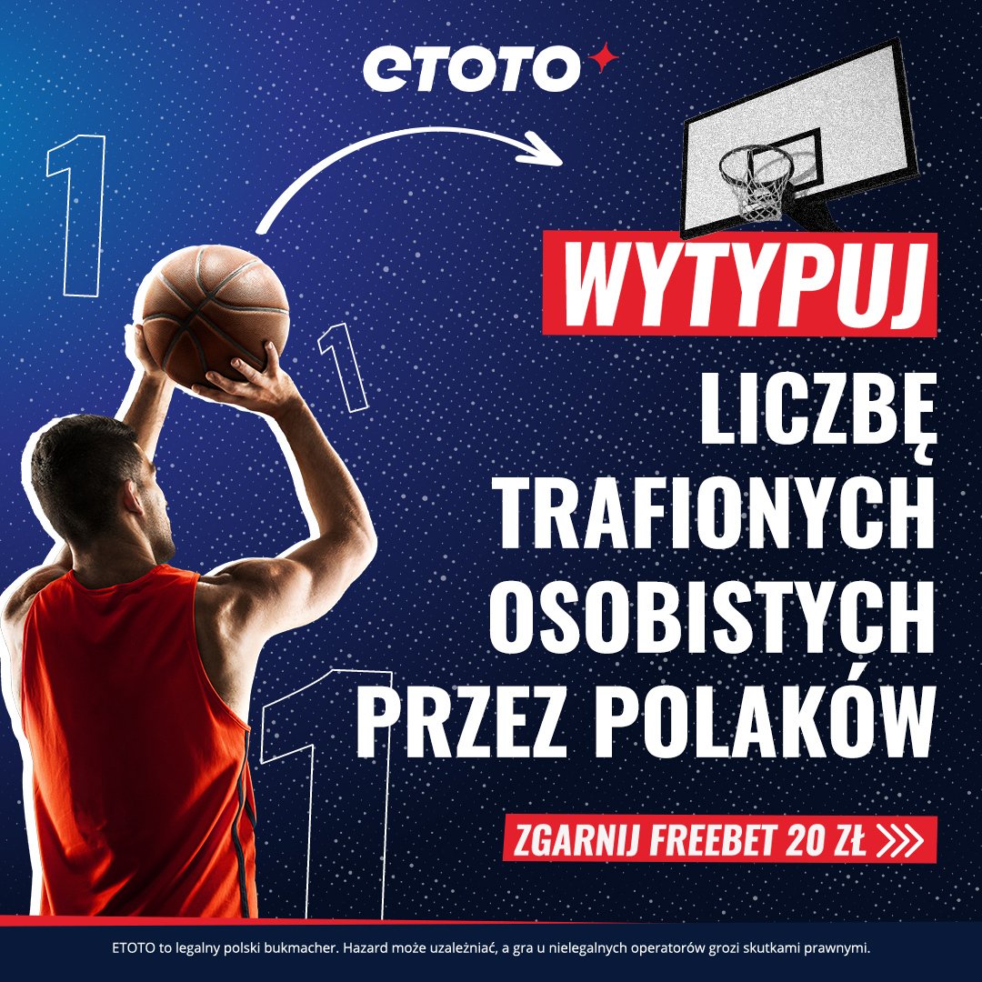 #KoszKadra gra dziś o marzenia 🪄

Wytypuj liczbę trafionych rzutów osobistych przez Polaków 🇵🇱 w meczu z Francją 🇫🇷

➕ Obserwuj <a href="/etotopl/">ETOTO</a>
🔁 Daj retweet
✍️ Podaj swój login do ETOTO
🤝 Oznacz swojego znajomego
✅ Typujemy do godziny 17:30
💰 Trafisz? Zgarniasz freebet 😎