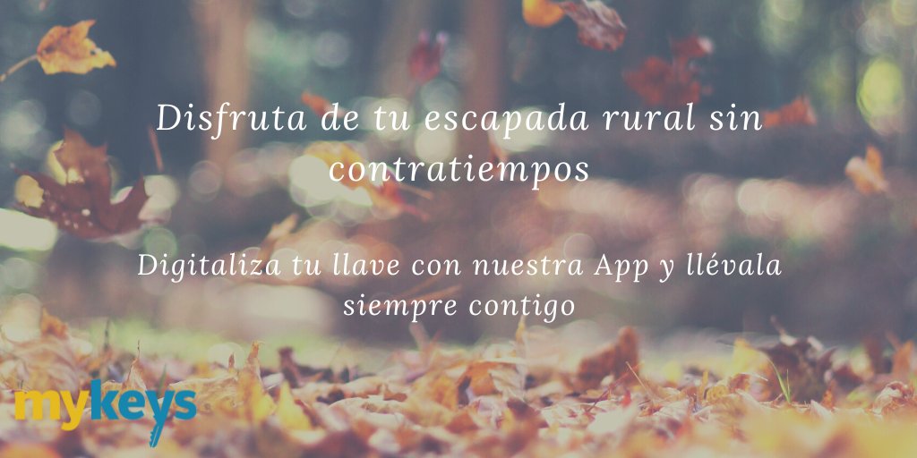 ¿Te vas de escapada rural? No temas por tu 🔑 y llévala siempre contigo. 
Baja nuestra App y digitalízala con solo dos fotos.
#mykeys #viaje #cerrajero