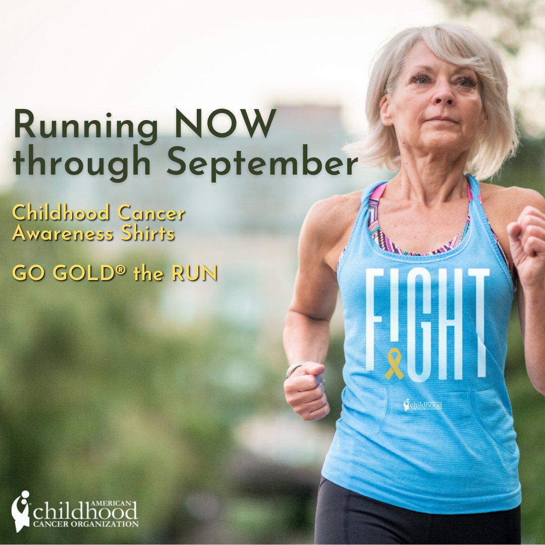 accorg's tweet photo. How do you #GOGOLD? Don't miss this year's #CCAM shirt sale and the last few weeks of our #GOGOLDtheRUN!  Personalize your shirt, lace up your sneakers and #gogold! 

Learn more: https://t.co/Nkgz7bCq8e

#childhoodcancer #childhoodcancerawareness #GoGoldwithACCO https://t.co/Mdc97Jqiay