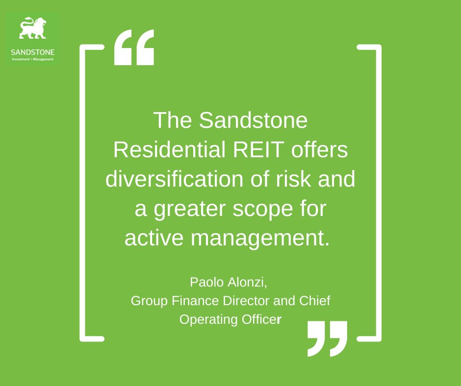 Sandstone_UK's tweet photo. Investing in the Sandstone UK Residential REIT has many benefits, including diversification of risk and a greater scope for active management. Paolo Alonzi talks through all of the advantage at our REIT launch event:  https://t.co/TEMdfvn29O
#propertyinvestment #buytolet https://t.co/sOQpEaclfO