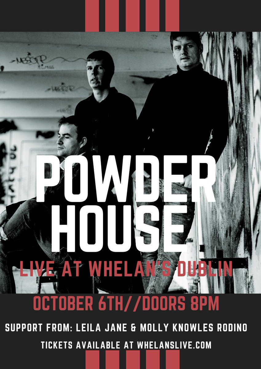 We're delighted to announce we'll be playing a headline show upstairs Whelan's Dublin on Thursday October 6th!

Tickets on sale now at whelanslive.com 

#gigsireland #musicindublin #gigsdublin #gigsindublin #whelans #whelansdublin  #music #livemusic #livemusicdublin