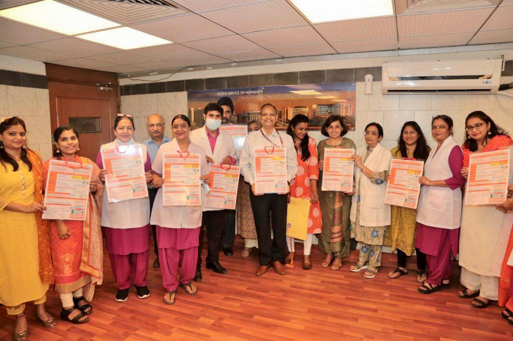 SJHDELHI's tweet photo. Today, during patient safety week MS @SJHDELHI, Dr BL Sherwal released “Guidance on Usage of Multidose Medication &amp; Vaccine” prepared by Hospital Infection Control Team &amp; also addressed the Trainer of Trainers for strengthening the safe injection practices in the hospital. https://t.co/Q3BVURZDse