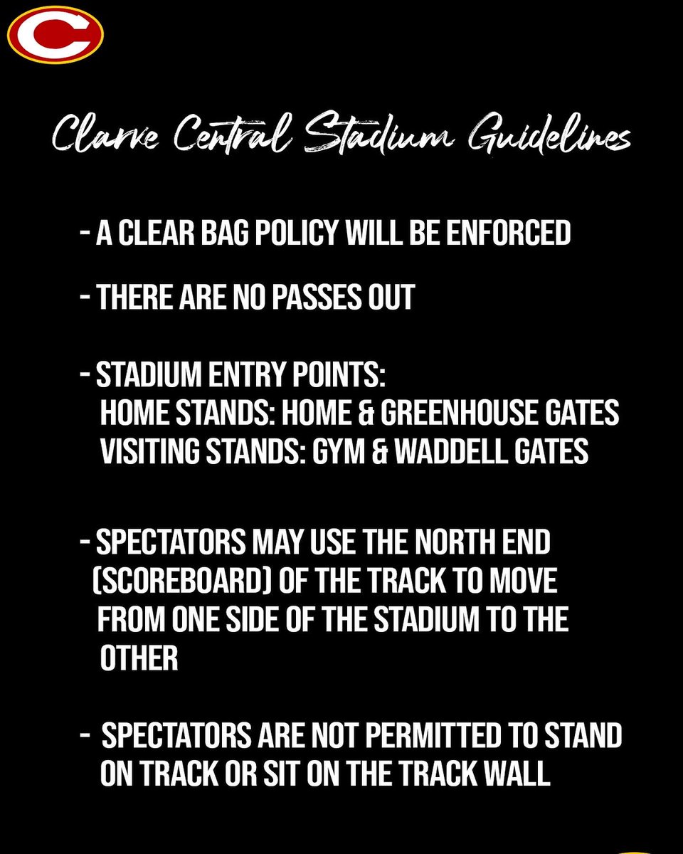 CCHS_Gladiators's tweet photo. GET UP GLAD NATION🏈

Your Gladiators Return Home Tonight Against @south_forsyth_football 

- ⏰ 7:30 PM

-📍Death Valley

- 🎟 $8 VIA GOFan 

PLEASE swipe left➡️ to our stadium polices that will be in effect at tonight’s game. NO exceptions 

#goglads https://t.co/zwLJWmoak7