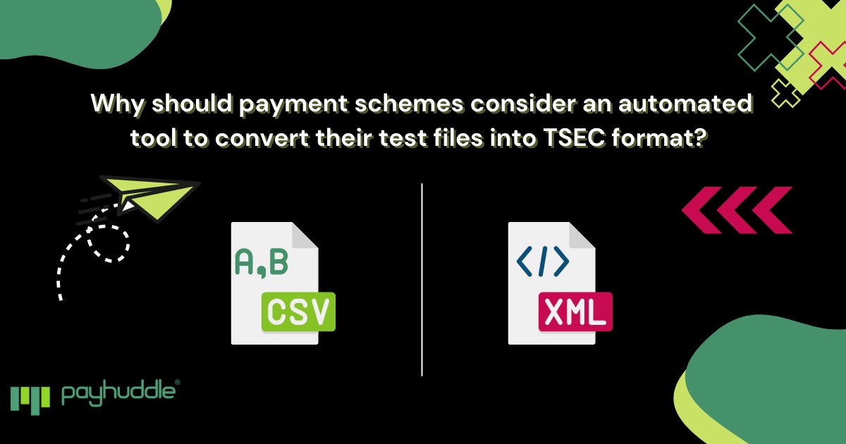Payhuddle's tweet photo. Why should payment schemes consider an automated tool to convert their test files into TSEC format?
Read what our expert @AVMANI3333 has to say about it!
Find out now⏩https://t.co/bu8wFrCCBX
Happy to help!
.
.
#TSECformat #testselectionengine #cardsimulator #L3testing https://t.co/1bpG43uxFV