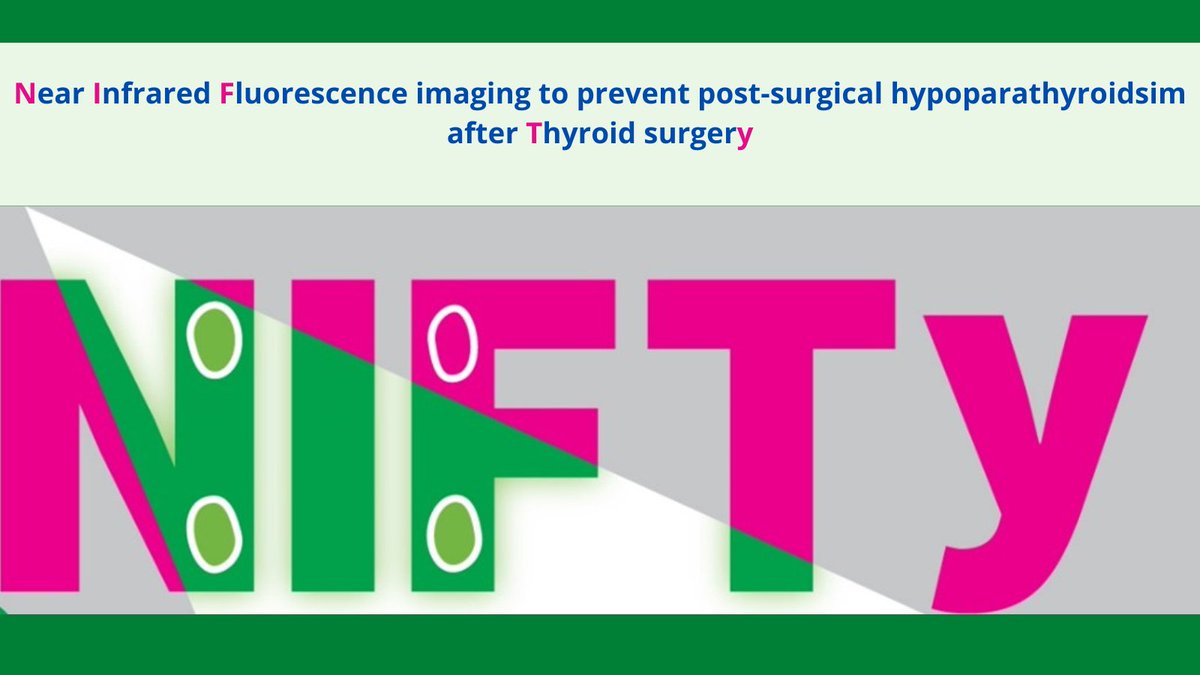 The <a href="/NiftyTrial/">NIFTy Trial</a> is excited to be open &amp; recruiting at 3⃣ sites! Welcome Sheffield, Lister and Hammersmith and well done on all the randomisations so far - Keep up the good work! 👏👍 #thyroidsurgery #surgicalresearch #hypopara #hypoparathyroidism #parathyroid #endocrinesurgery