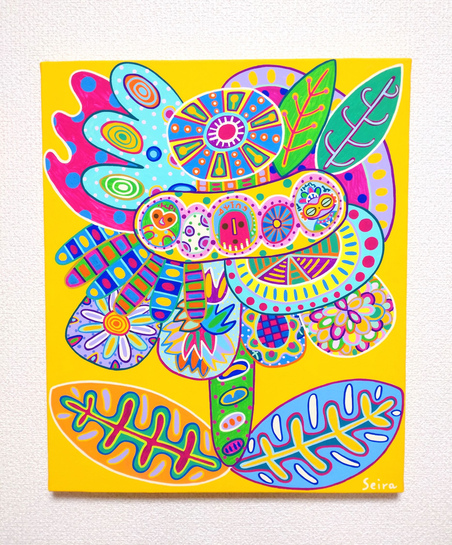 オリジナル自作絵 絵画 sawatari_doodles【Through】