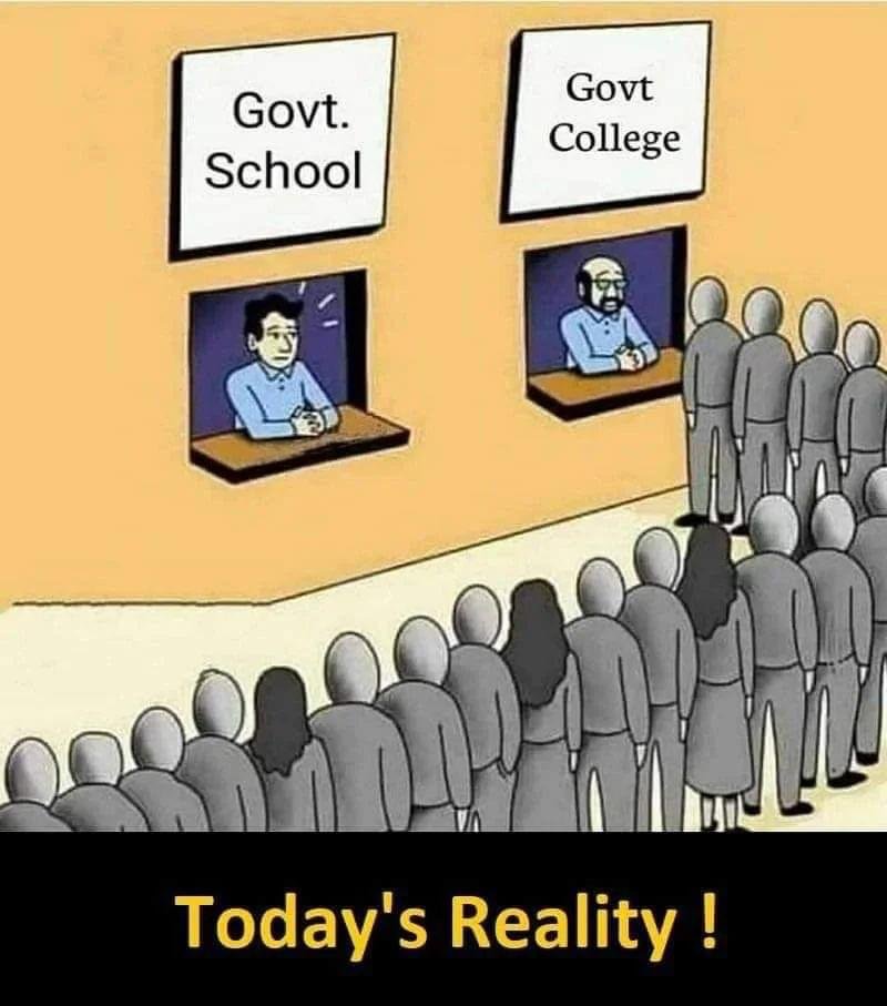 kishor_munot's tweet image. People don't like going to government school but want a government college?
Why is that???
#Goverment is same then why this mindset
@PMOIndia @CMOMaharashtra #India