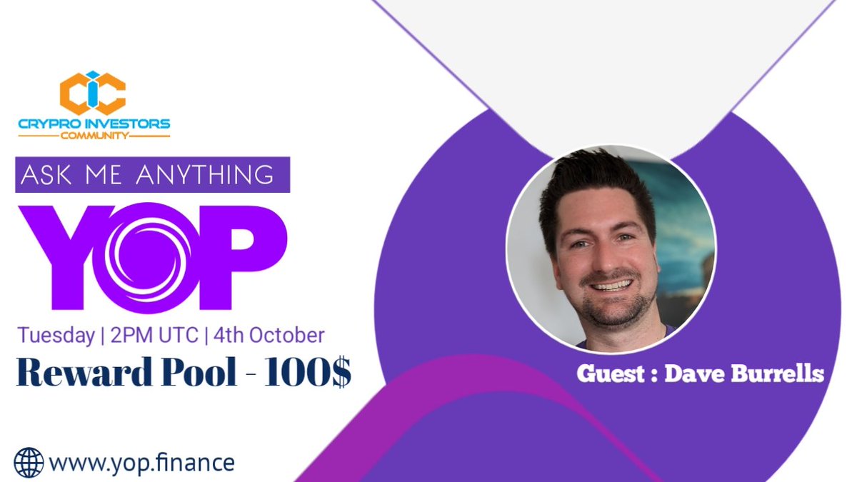 🎙️We're pleased to announce our Next #AMA with @YOPfi on 4th October 2 PM UTC 💰Rewards Pool: 200$ 🏠Venue : t.me/C_I_Community 〽️Rules: 1⃣ Follow @C_I_Community & @YOPfi 2⃣ Like & RT 3⃣ Comment Question (Tag 3 Friends)