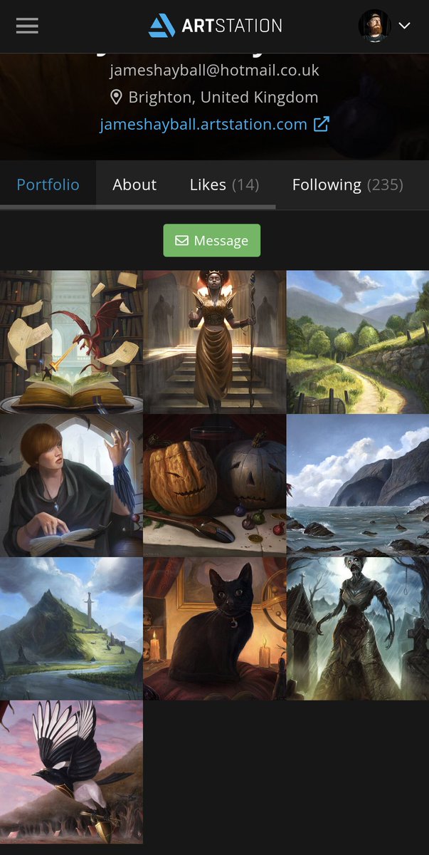Looking to try and build my artstation followers (as well as Twitter followers of course). Anyone who wants to truck over (link below) and give my artstation a follow will be eternally loved ❤️

artstation.com/jameshayball
