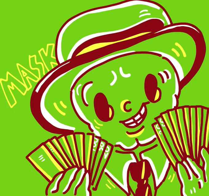 マスク!!(過去絵より)#金曜ロードショー 