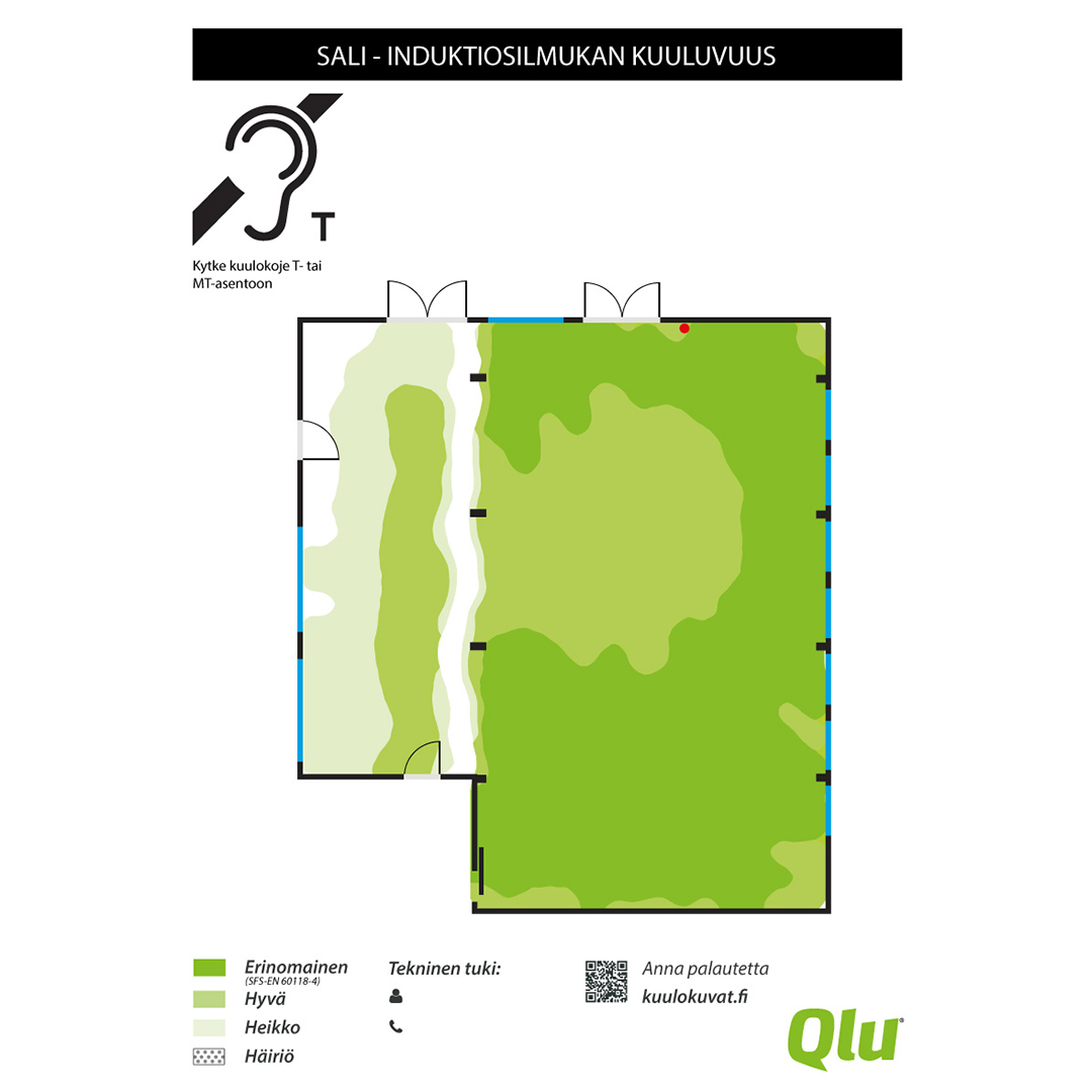 qluinc's tweet photo. Kurun seurakuntatalon Salin uusi kuuluvuuskartta on julkaistu @YlojarvenSrk. Voit tutustua tilan kuuluvuuskarttaan: https://t.co/9bdRhvHIa5
Lisää kuuloesteettömiä kohteita löydät: https://t.co/4kirhLSXnK
#kurunseurakuntatalo #kuulokuvat #kuuloesteettömyys #qlu https://t.co/zYylX33oxE