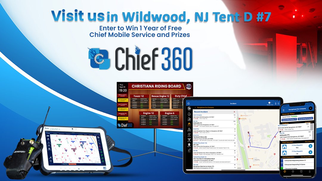 chief360tech's tweet image. Come see us!!!🔥🚒🔥 Enter to win 1 year Free Services! NJ Fire Expo Wildwood!!! Check us our Tent D booth #7 #NJfire #firefighters #iaff #stationalerting #chief360