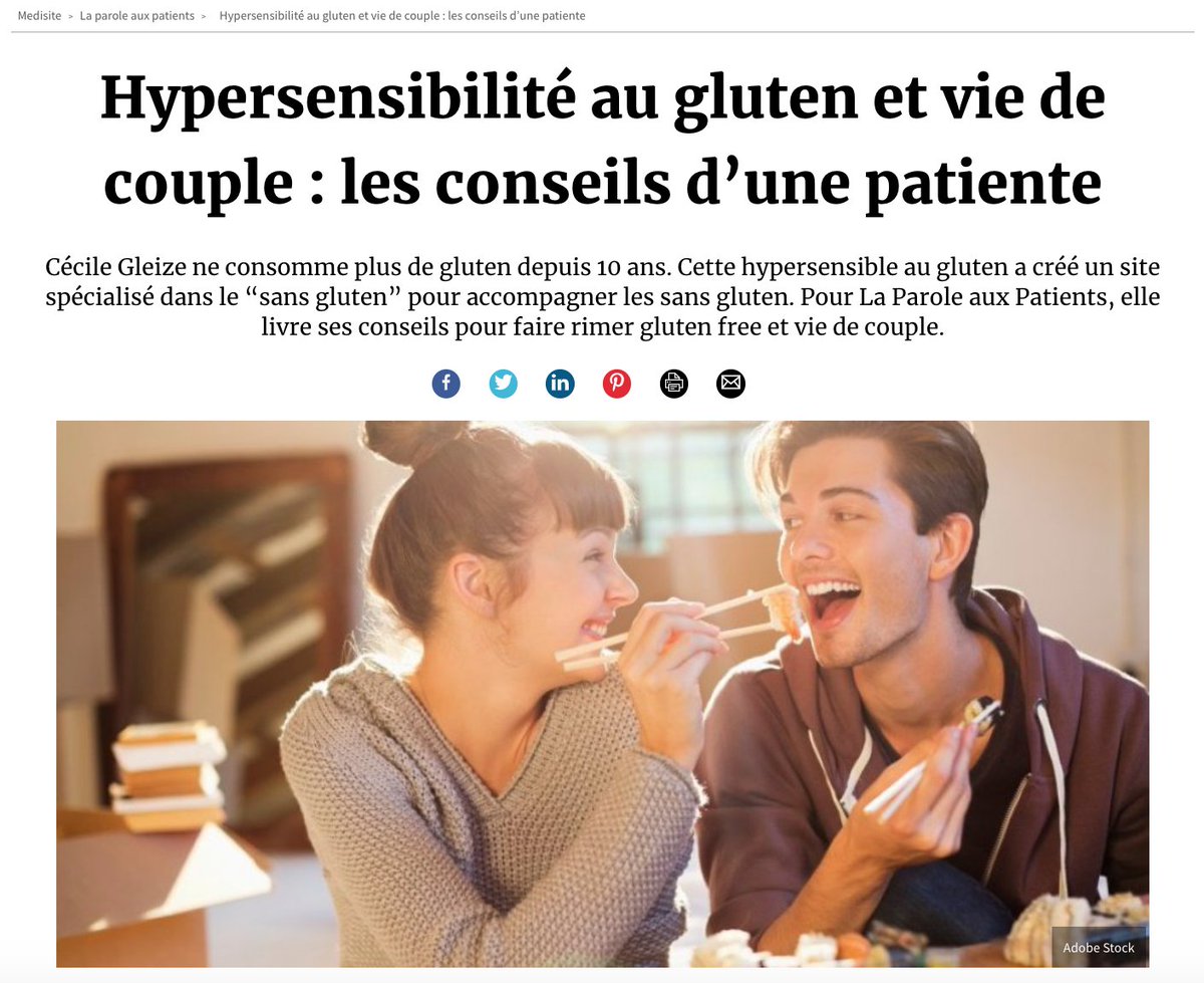 Peut-on vivre en couple quand on mange #sansgluten ? <a href="/Medisite/">Medisite</a> nous a posé la question et voici ce qu'on a répondu 😍👇🍽️
medisite.fr/la-parole-aux-…
