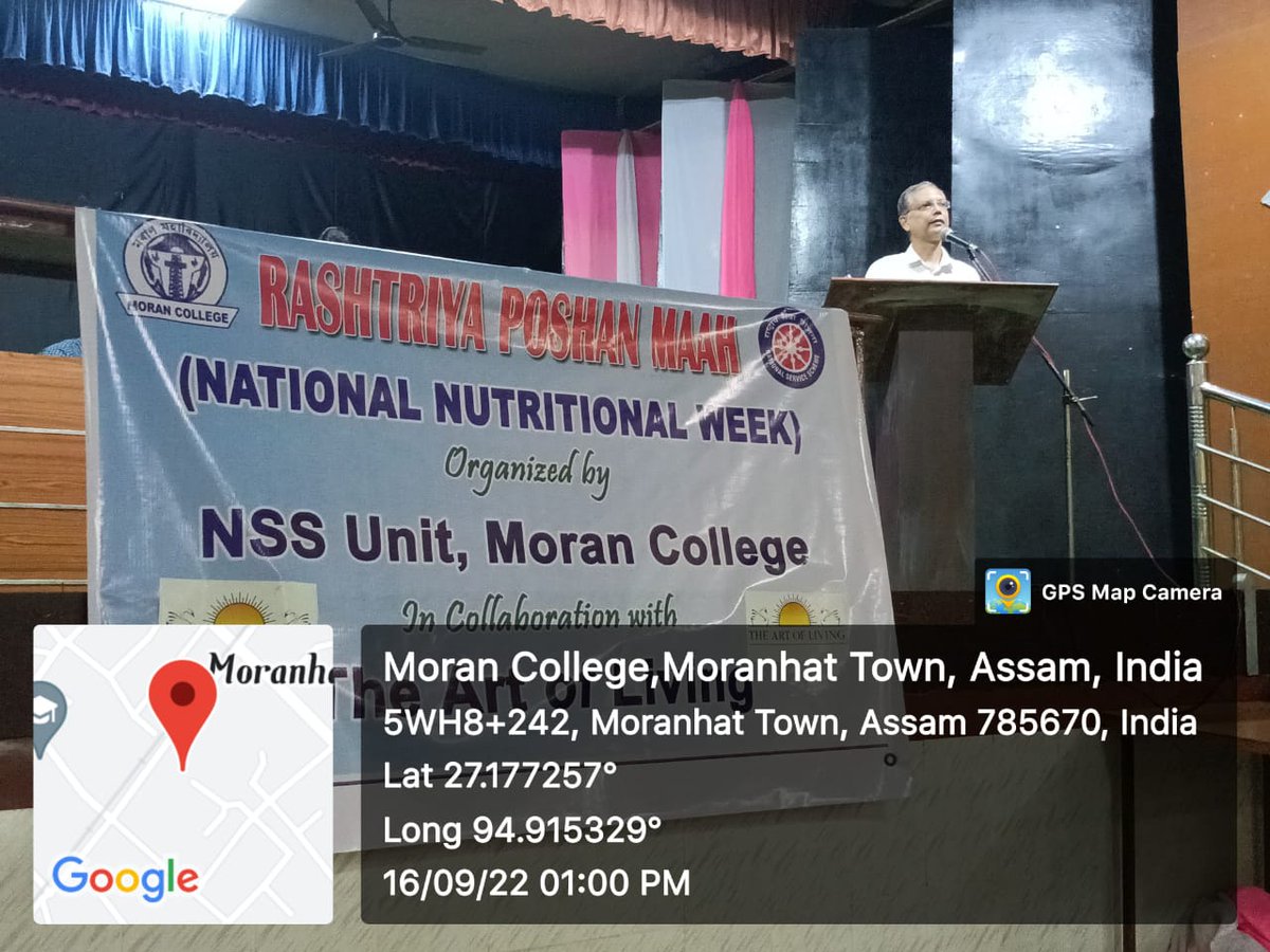 nssmorancollege's tweet photo. Today NSS Unit Moran College has organized events--- 
1.Pledge  on Poshan----Right Nutrition--Healthy Nation
1/2
@nss_rdguwahati @_NSSIndia @CMOfficeAssam @Nyksindia 
@NSSCellDU https://t.co/XdinR5ql0B