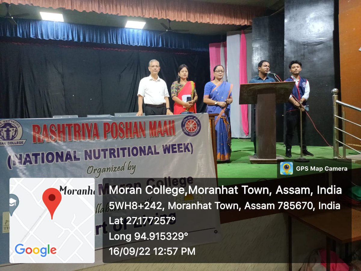 nssmorancollege's tweet photo. Today NSS Unit Moran College has organized events--- 
1.Pledge  on Poshan----Right Nutrition--Healthy Nation
1/2
@nss_rdguwahati @_NSSIndia @CMOfficeAssam @Nyksindia 
@NSSCellDU https://t.co/XdinR5ql0B