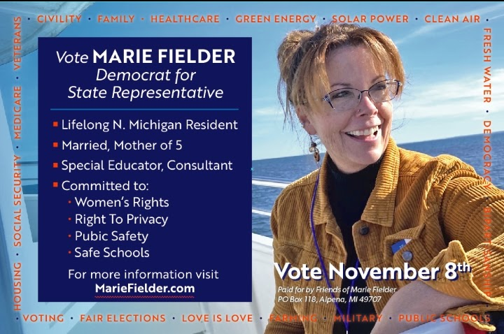 AlpenademsAcdp's tweet photo. Let @FielderforMI106 bring #HD106 voices to Lansing and get the attention we deserve. #SheShowsUp  #HateWontWin  #SheGetsit
Plz share, volunteer and donate what you can to get Marie to Lansing.  No support is too small. https://t.co/N0GnqBlFvw