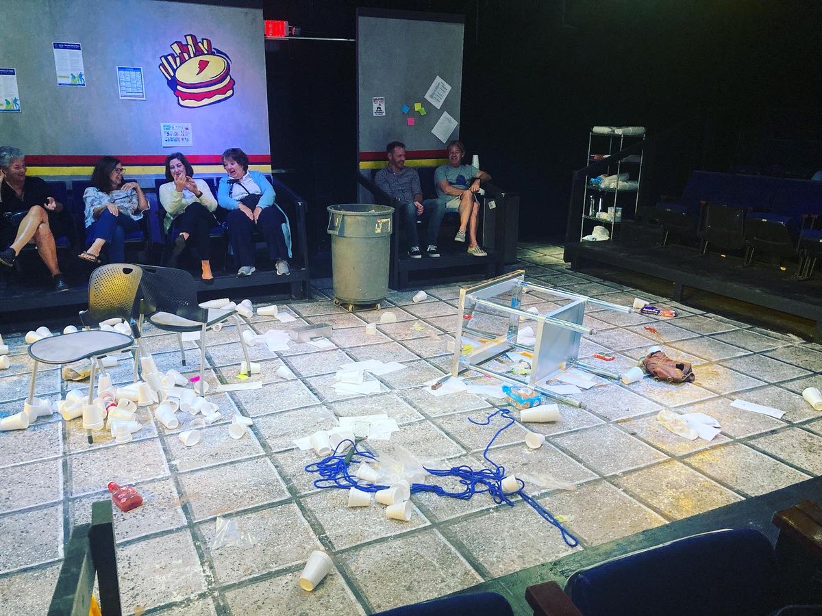 wthcoffeespoons's tweet photo. Had the privilege of seeing my little fast food comedy The Graveyard Shift performed at @madlabtheatre in Columbus, Ohio. These before the show/after the show shots should give you a sense of the goddamn wild demands my plays conjure up and just want to say…sorry. Sorry. https://t.co/PqRvM8cCwo