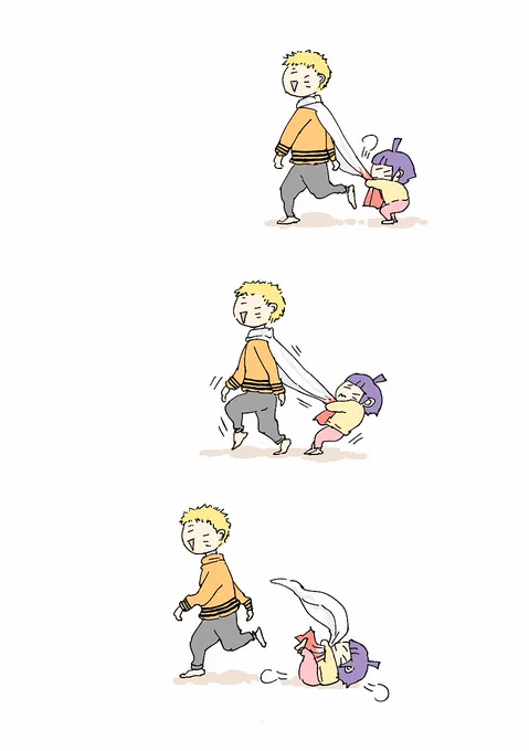 父ちゃんの出勤を阻止したいヒマワリ#NARUTO 