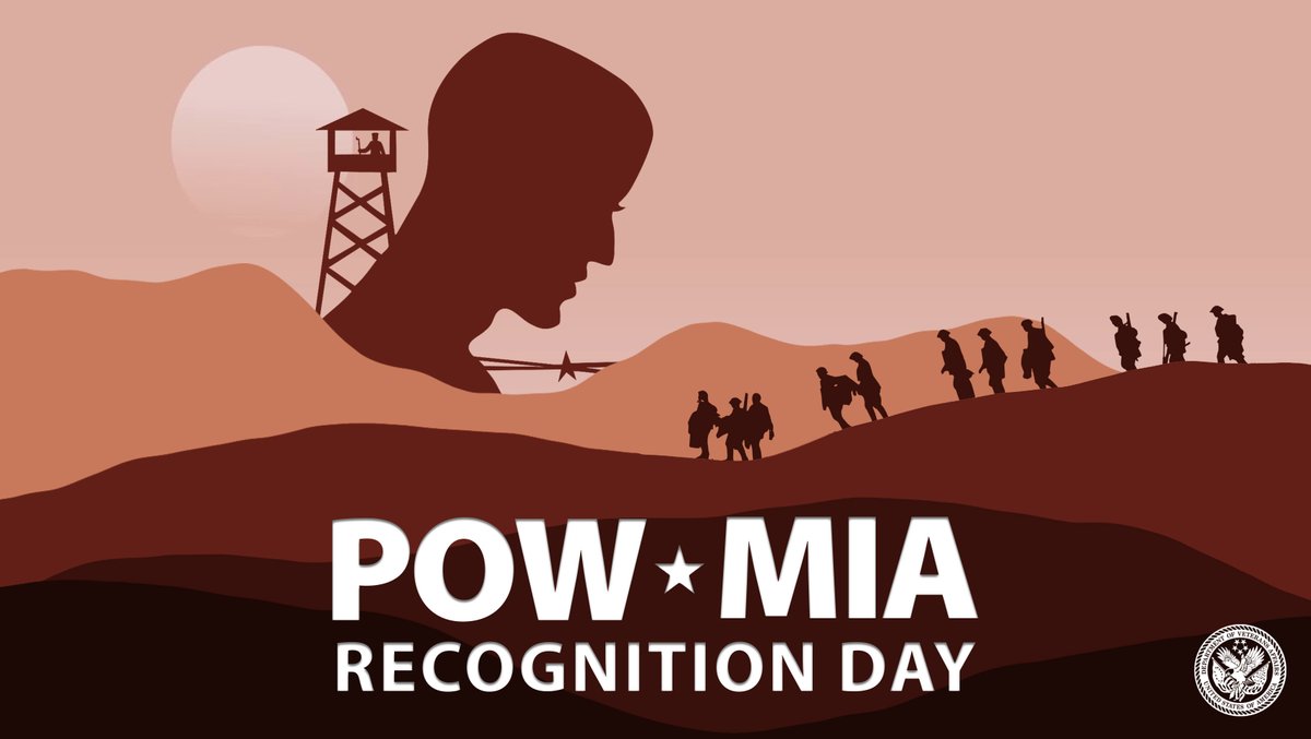 DeptVetAffairs's tweet photo. Today, we honor the lives of American Former Prisoners of War and those still missing in action. You are not forgotten. 

Visit https://t.co/dxspI88t9W to learn more about the programs and services VA offers American Former Prisoners of War. https://t.co/BeYzeOr8lO