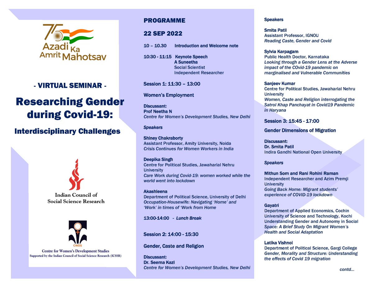 CENTRE FOR WOMEN'S DEVELOPMENT STUDIES tweet media