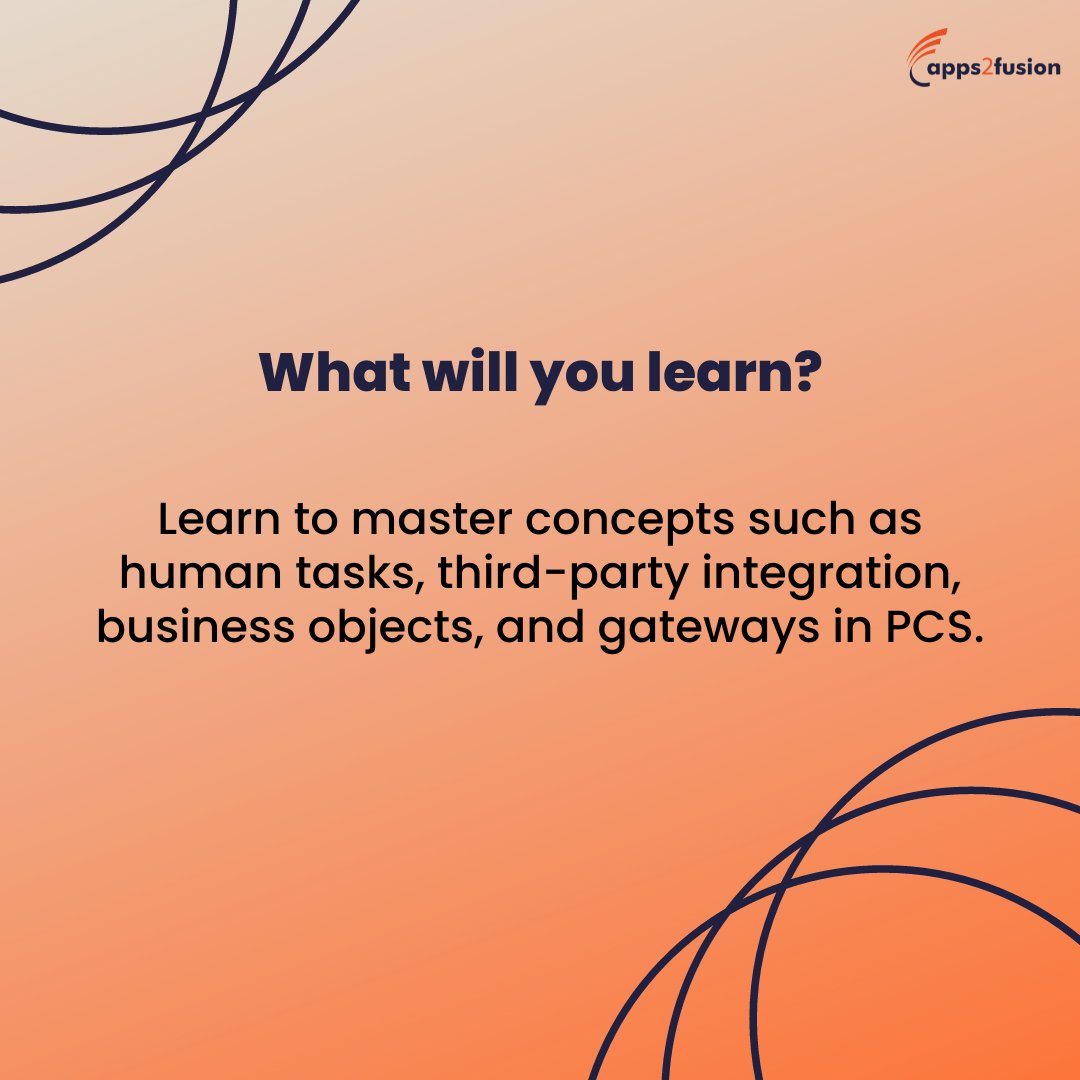 Apps2fusion's tweet image. New course alert! Learn Oracle Process Cloud Service (PCS) at just 19* pm. Head over to the training details at⬇️
apps2fusion.com/courses/oracle…
#pcs #pcstraining #oraclepcs #oraclecourses #oracletraining #oracle #OracleCloud #cloudcomputing #cloudtechnology #cloudcourses #apps2fusion