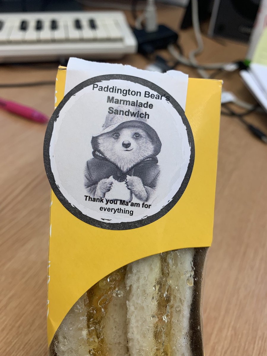 bevsteensma's tweet photo. When you just can’t resist Paddington when grabbing your lunch from the @ipswichcatering wonderful lunchtime selections. https://t.co/5TGLAf1Sjf