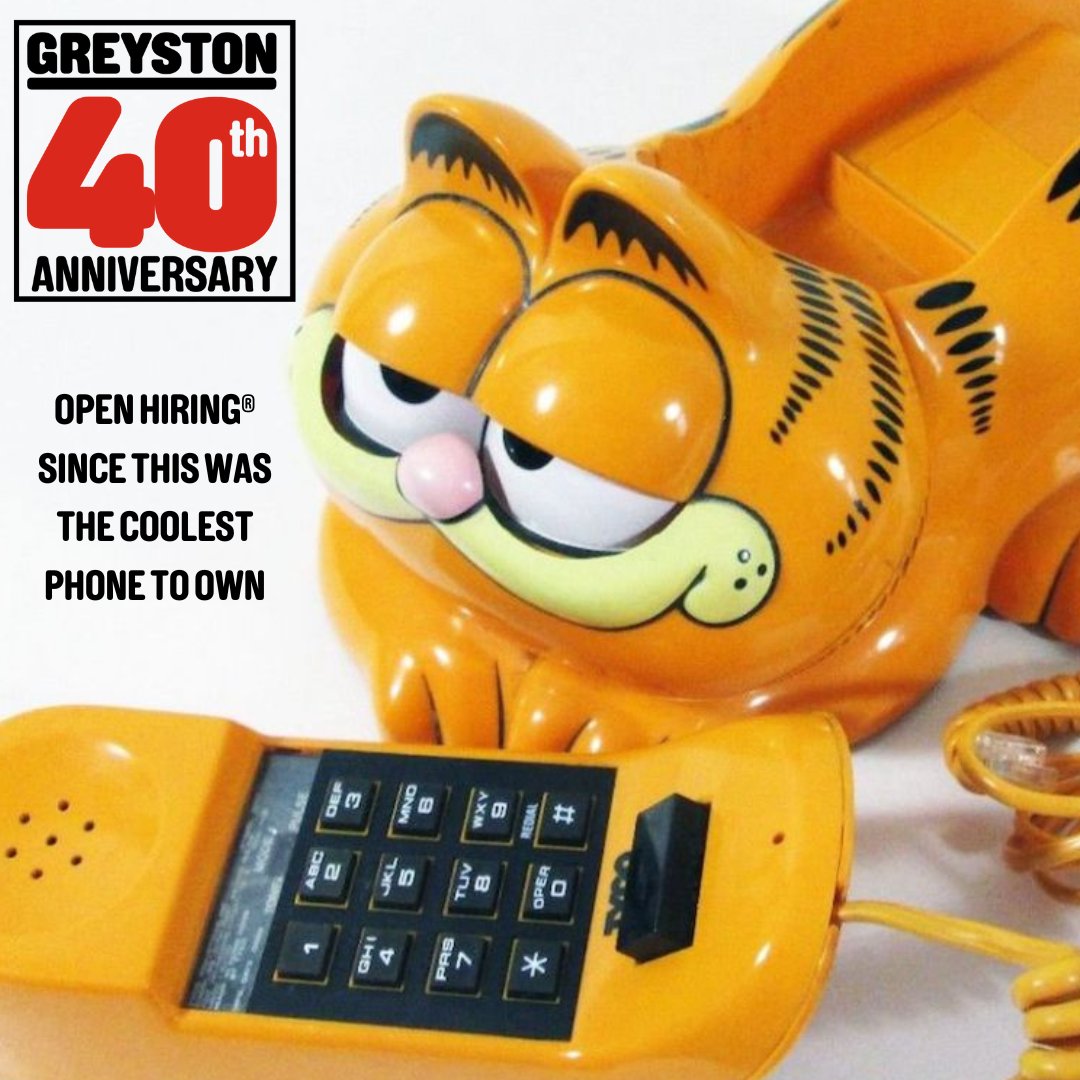 GreystonBakery's tweet image. Come on now, who remembers the Garfield phone? We&apos;ve been practicing since then. 

#openhiring #since1982 #greyston40th #inclusiveemployment