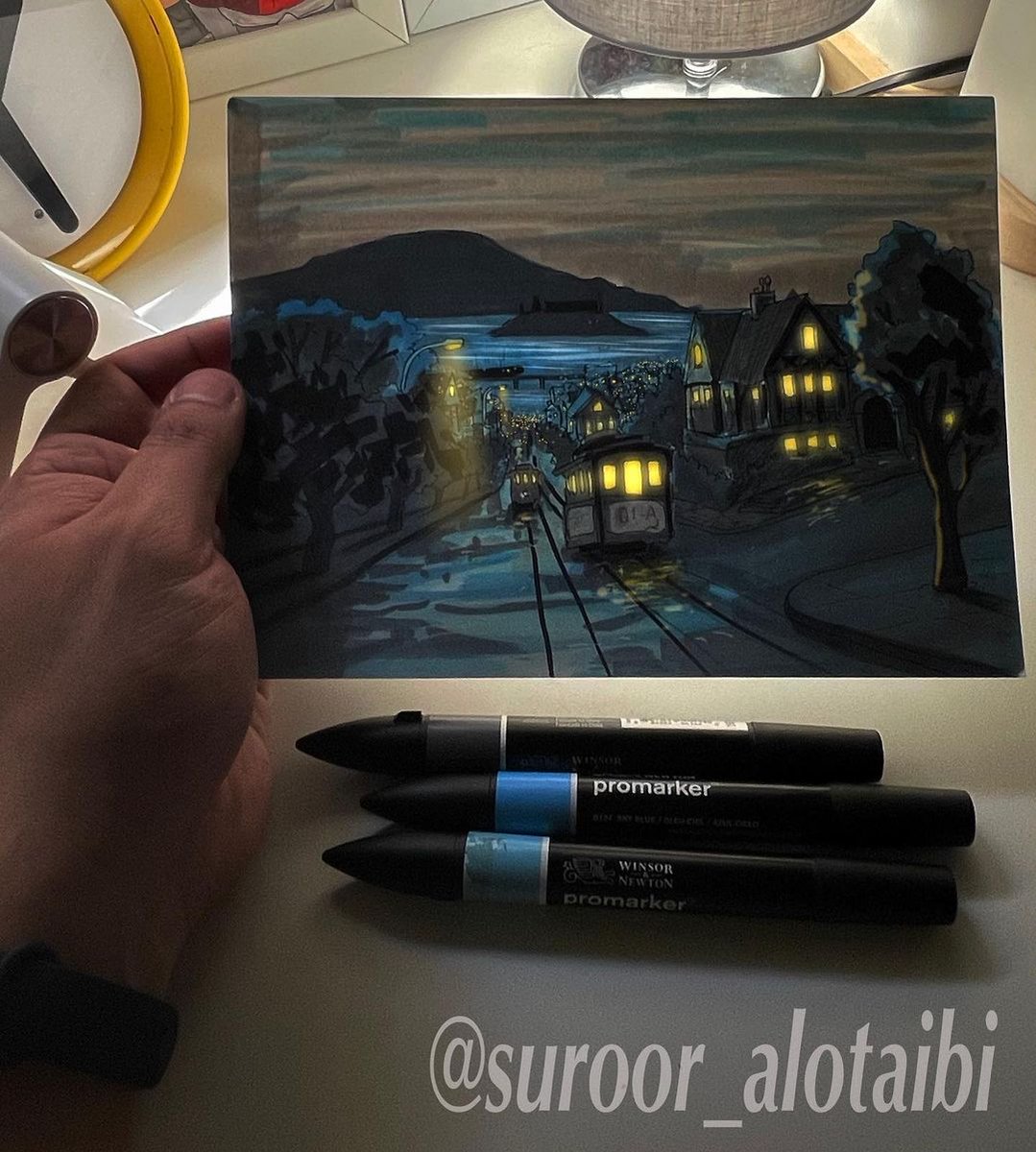 Costa oeste por Suroor AlOtaibi

#artista #ilustracion #ilustrador #artedigital #paisaje #sanfrancisco #lluvioso #crepusculo