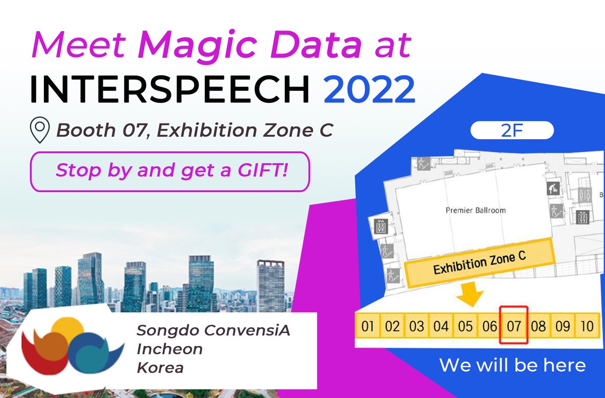 Magic_Data_Tech's tweet image. Heading to Incheon, Korea for this year&apos;s INTERSPEECH conference! Can&apos;t wait to meet up and share what we&apos;ve been working on!

#interspeech #magicdata