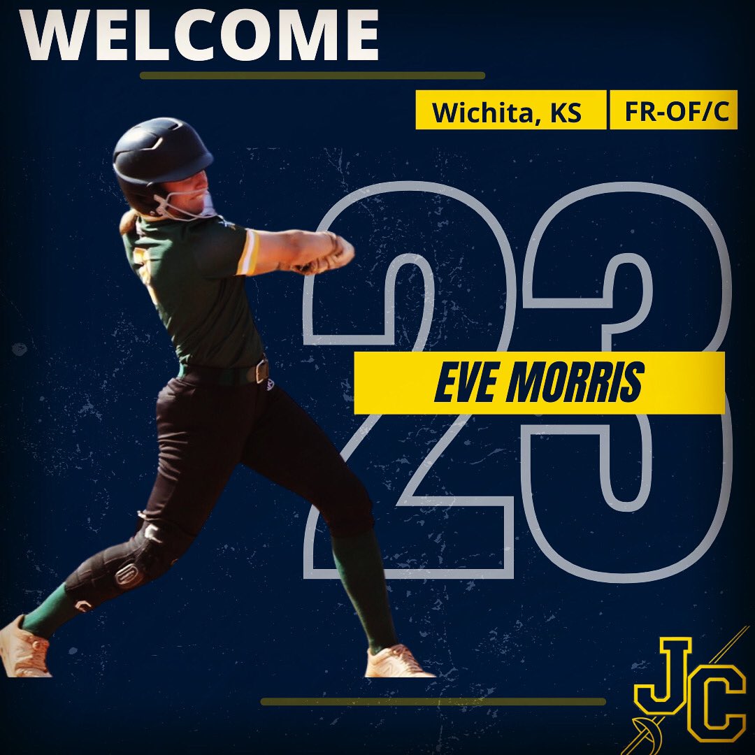 jccc_softball's tweet photo. Introducing our last player for the Johnson County Softball 2022-2023 Roster. 

Welcome Freshman #23, Eve Morris from Wichita, KS. https://t.co/pKAakDfNCR