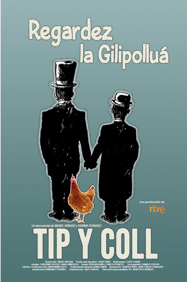 Impres_TVE's tweet photo. Tip y Coll son los grandes referentes del humor del absurdo en España. Esta noche sabremos por qué.
🎥"Regardez la gilipolluá", de @manelarranz y @SorianoGemma.
⏰ Esta noche, 21:25h en @la2_tve. https://t.co/vTnlhXo5cn