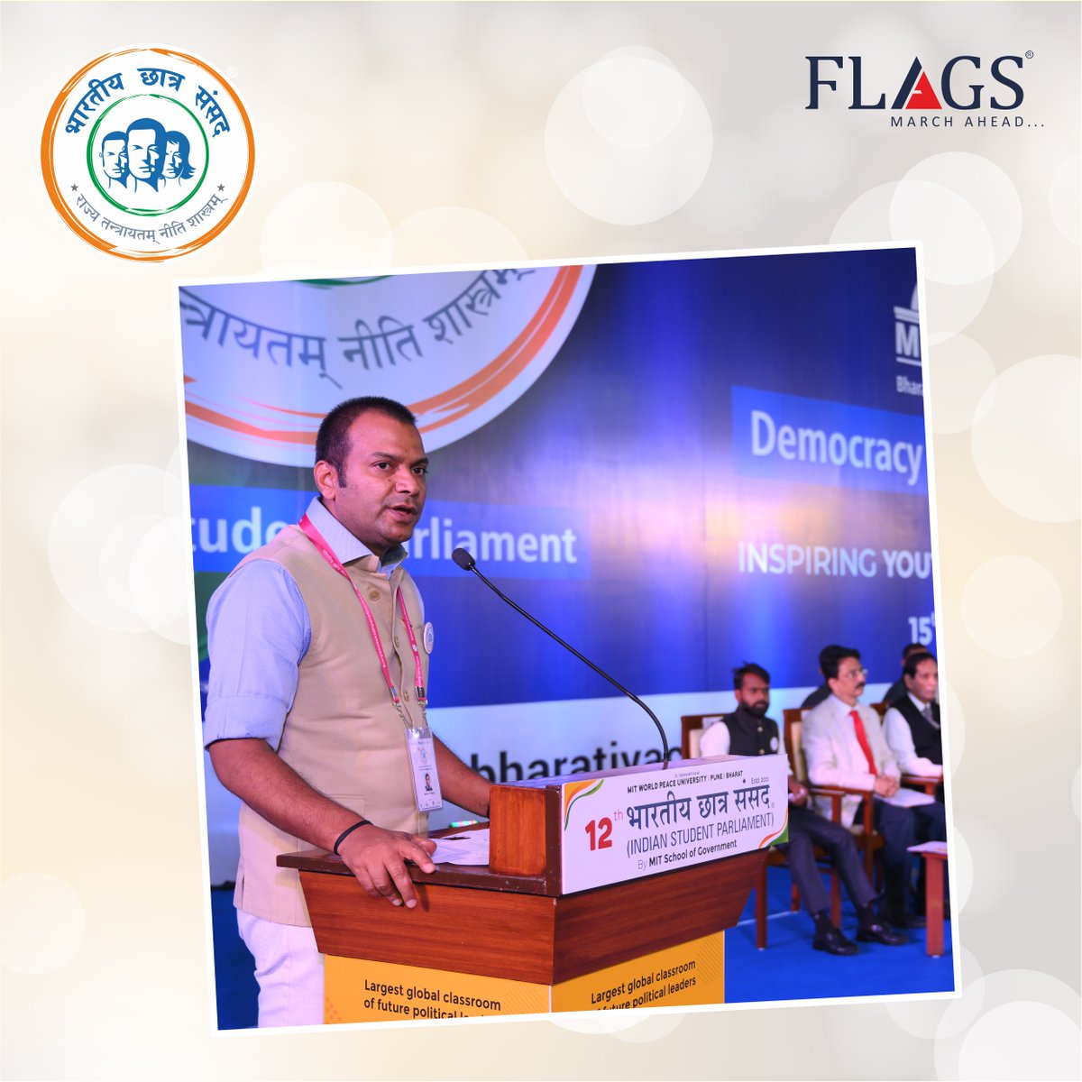 Flagscompany's tweet photo. Exciting start of the event on Day 1 with formal inauguration, felicitation to the chief guest, cultural program, and speech from the biggest politicians, leaders and eminent personalities. (1/1)
#MITCampus #FlagsPR #Event2022 #BharatiyaChhatraSansad #Inaugration #ChiefGuest https://t.co/CVwcC8t8zw