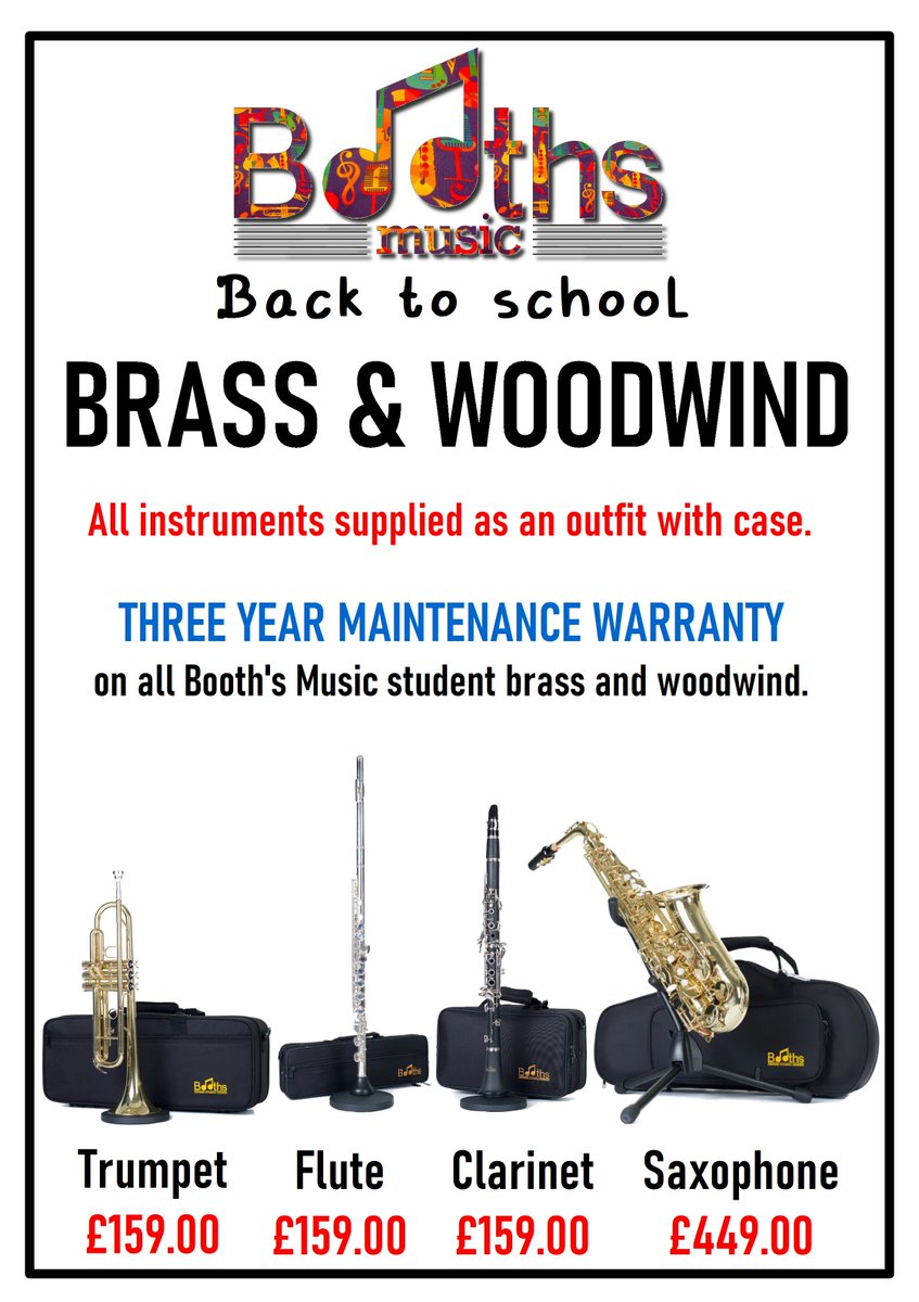 BoothsMusic's tweet photo. With the start of the new term, it's fantastic to see excited young players coming in to visit us for their first musical instrument. #musicshop #studentinstruments #childrensinstruments #school #newterm #backtoschool #shoplocal #supportsmallbusiness #musicspecialists #est1832 https://t.co/IRibrsHmvV
