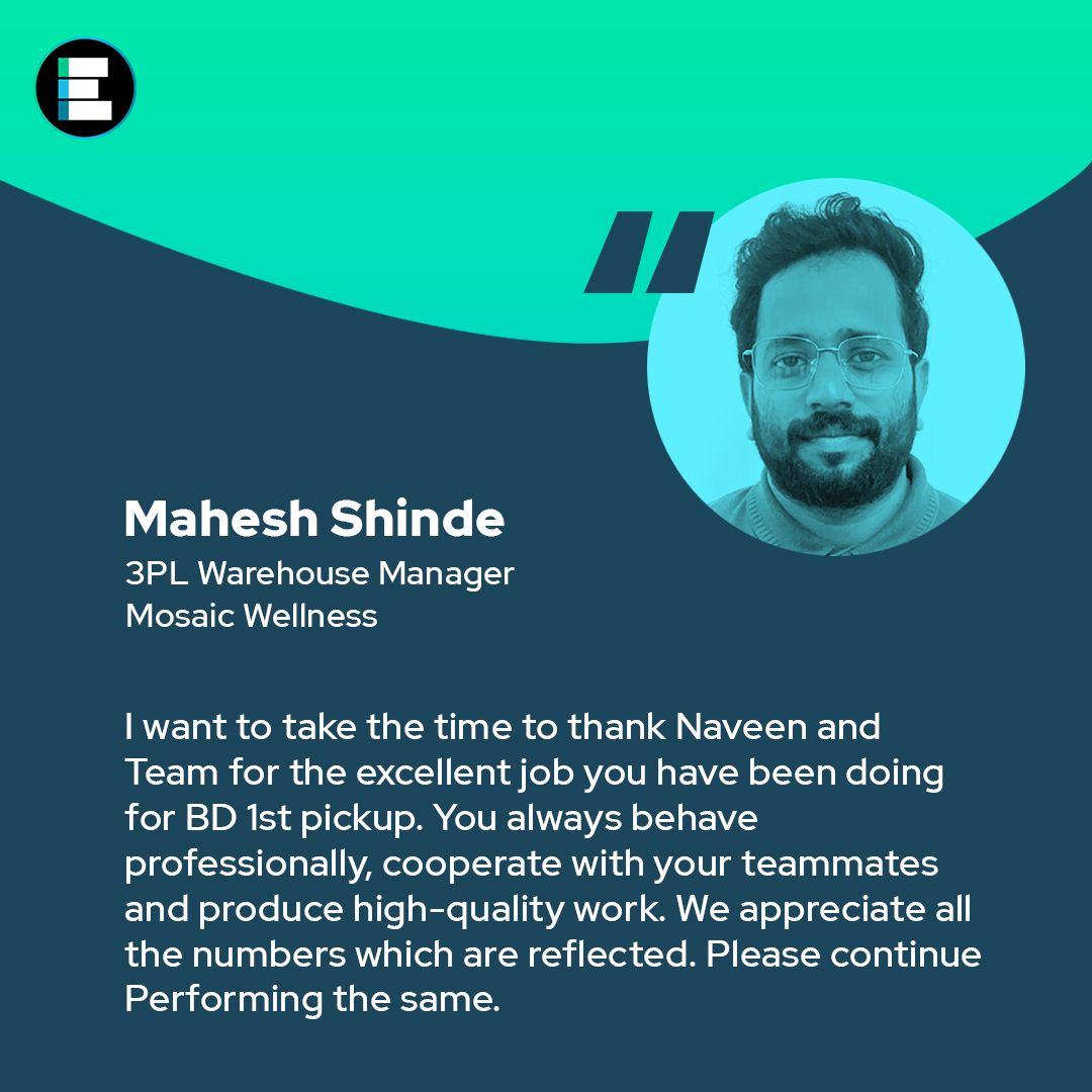 Emiza_Inc's tweet image. Our happy customers! Thank you for appreciating and encouraging us! Your positive feedback keeps us motivated to perform better and we will continue to offer high quality service
#ProcessToProgress #EmizaIndia #Logistics #Warehouse #EvolveEnableEmpower #SupplyChain