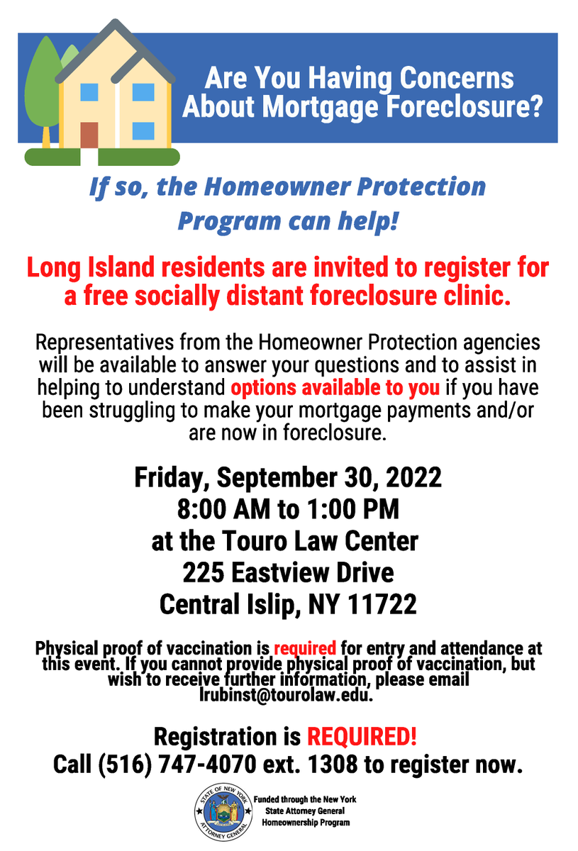 LIHPINC's tweet photo. LIHP will be participating in this free clinic to assist you in understanding your options.  Register now – details on flyer. #foreclosureprevention https://t.co/HSOygWOGX4