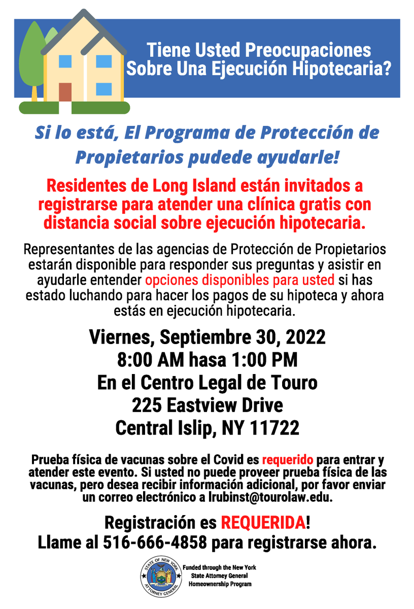 LIHPINC's tweet photo. LIHP participará en esta clínica gratuita para ayudarlo a comprender sus opciones.  Regístrese ahora – detalles en el folleto.  #foreclosureprevention https://t.co/atE7SWxc1R