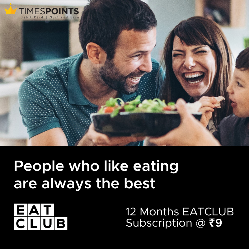 TimesCardDebit's tweet photo. There's no love more sincere than the love for food! Try something new everyday with 12 months' @Eatclub_ subscription only for Rs 9 with HDFC Bank Times Points Debit Card.

#food #foodie #cuisine #delicious #subscription #gourmet #meal #eat #dine #dining #offer #promotion #deal https://t.co/M1eeBaohBz